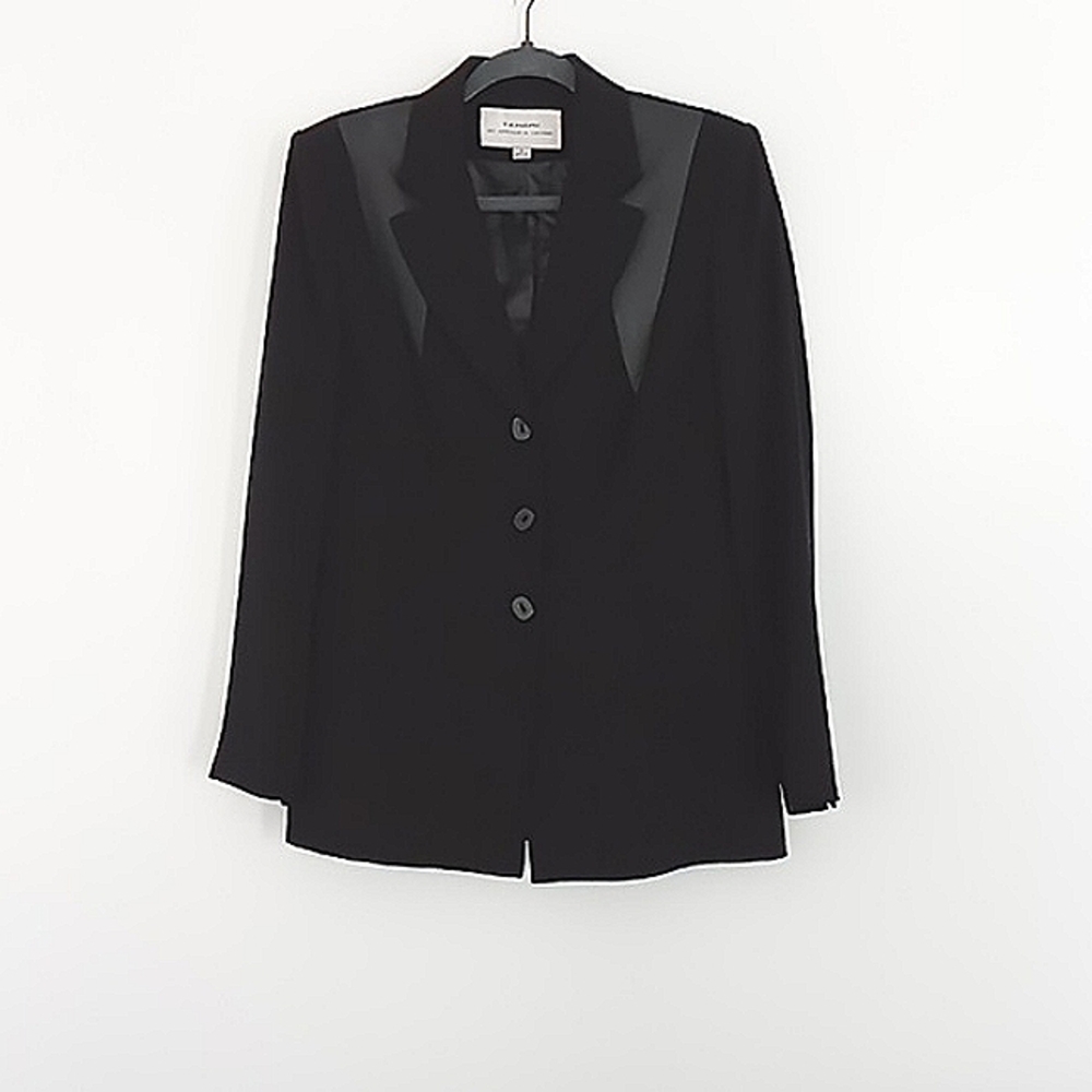 Tahari for Dressbarn Women's Black 3 Button Suit Jacket Blazer‎ Size 6 Pre-owned